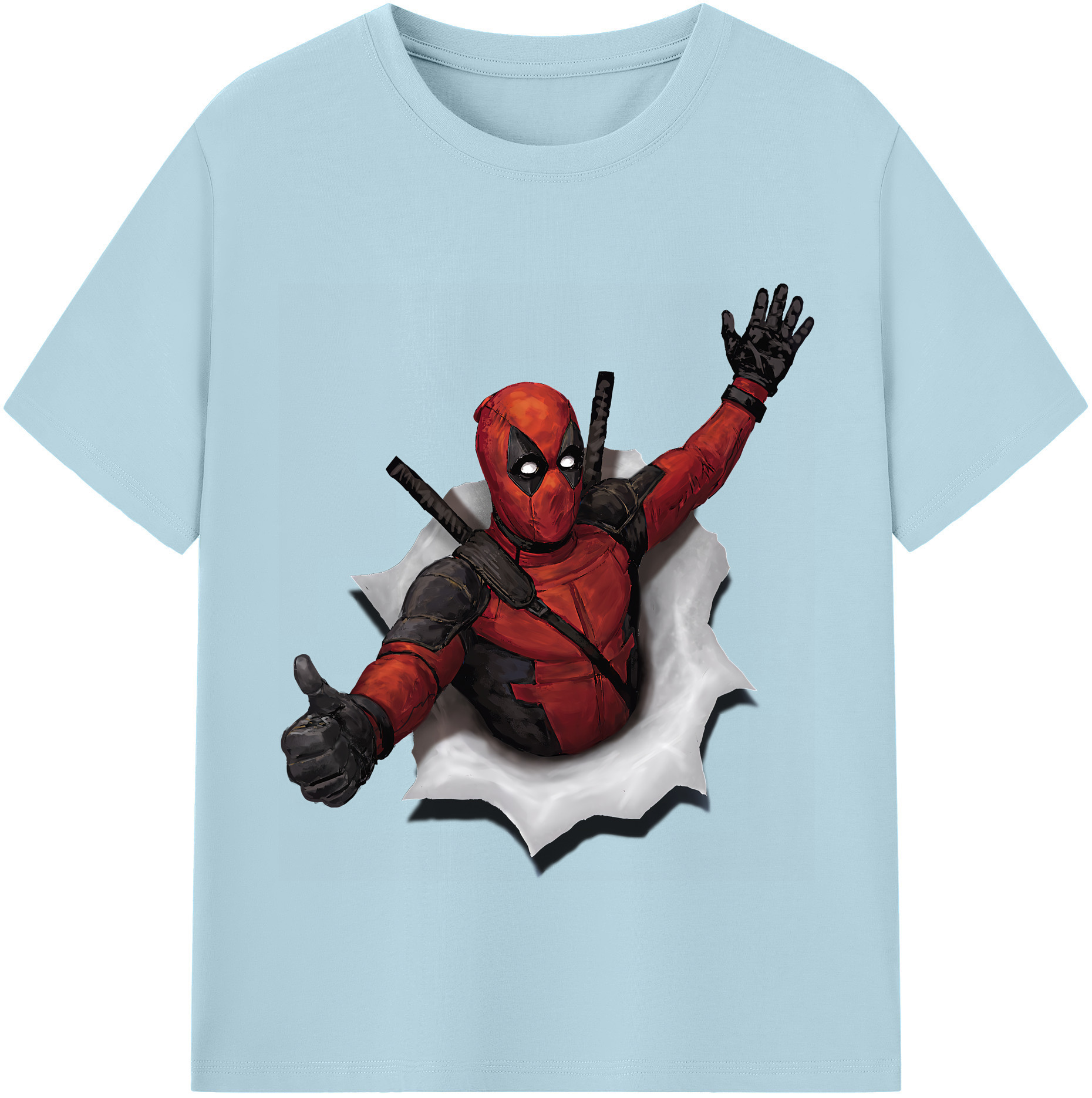 （画像用） Deadpool デッドプール 綿100％半袖Tシャツ（フロントプリント）